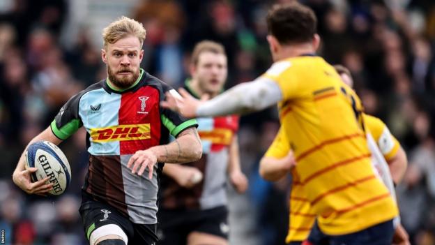 Harlequins' Tyrone Green makes a break in the recent Champions Cup game against Ulster